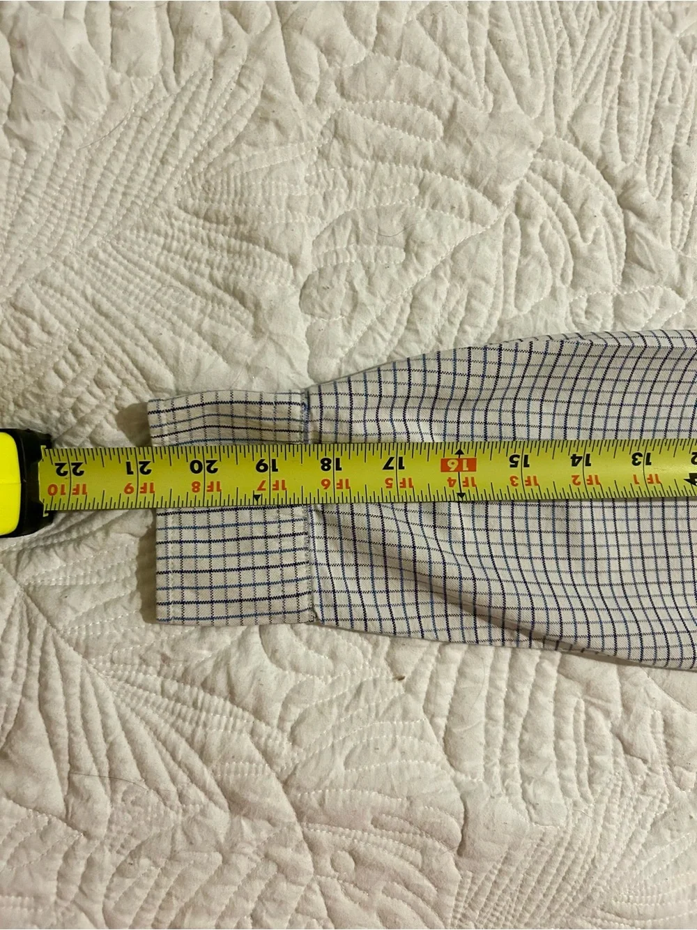 Ralph Lauren Boy’s size 14 White/Blue Check Button-Down Shirt
